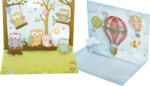 Stick Art Üdvözlőlap szett 3D tavaszi 2 minta(hőlégballon bagoly) (FELKSZ6430)