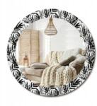  Prémium kerek tükör üveg díszkerettel, nyomott mintával 70 cm Monstera (010090550100300013279)