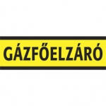  Sorozattábla, GÁZFŐELZÁRÓ, PVC