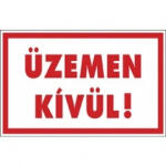  Sorozattábla, PVC 250x160 (ÜZEMEN KÍVÜL! )