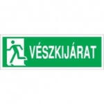  Sorozattábla VÉSZKIJÁRAT (felirat+piktogram), öntapadós