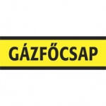  Sorozattábla, "Gázfőcsap", PVC, 250x80