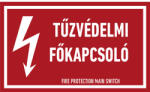  TŰZVÉDELMI FŐKAPCSOLÓ! , vinil öntapadó, 160x100