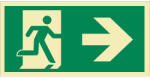  MENEKÜLÉSI ÚT JOBBRA (ISO), Utánvilágító öntapadó, 300x150