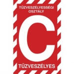  Tábla TUT 008001 Öntapadó 160x250 (C tűzveszélyességi osztályba sorolt helyiség)