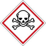  GHS piktogram, Mérgező, nagyon mérgező anyag, 100x100mm