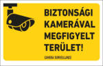  BIZTONSÁGI KAMERÁVAL MEGFIGYELT TERÜLET! , PVC 1 mm, 400x250