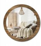  Fali tükör, 90cm, Régi fa, üveg kerettel, nyomott minta (010090550120300053723)