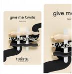TWISTY Hullámos hajcsat fekete márvány gyöngyház Twisty 3 db-os szett