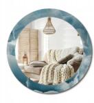  Fali tükör, Size fi 70cm, kék ónix márvány, dekoratív szegéllyel (010090550100300053849)