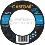  CASTOMÍ INOX lamellás csiszolótárcsa F29 kúpos 115x22, 2 P60Z