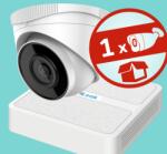 HiLook by Hikvision 1 dómkamerás 5MP AHD komplett kamerarendszer szett