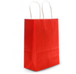 Papírtáska, sodrottfüles, 26x32cm, 12db Piros (LUFI754200)