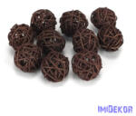  Vessző gömb 3 cm 10db/cs - Barna