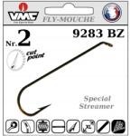 Indiana Mucha Nimfa Streamer Horog VMC Streamer 9283 Bz No. 2 Fly Mouche 10 db (I-9283 BZ 2)