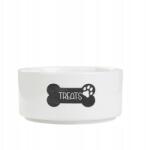 Homla Treats Kerámia tál, kutyáknak, 13×5cm, fehér, dolomit (221247)