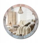  Függő tükör, 90cm, trópusi virágok, nyomott minta, 4mm vastag, fém medálokkal (010090550120300053945)