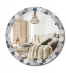  Nyomott mintás tükör fürdőszoba hálószoba nappali fi 80 cm hatszögletű minta (010090550110300020825)