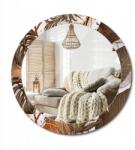  Fali tükör üveg díszkerettel, nyomott mintával 80 cm Pálmalevelek (010090550110300053946)