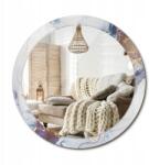  Függő tükör üveg kerettel, nyomott mintával Nagy fi 90 cm Absztrakt művészet (010090550120300053838)