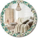  Prémium tükör üveg díszkerettel, nyomott mintával 80 cm Virágok és madarak (010090550110300031217)