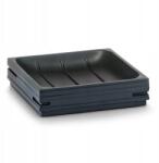 Zeller szappantartó, fekete, 11.2×11.2×2.6cm, polyresin (18315)