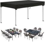  Husa mobila gradina 220x100x15 cm, Impermeabila, Oxford 420D, anti-UV, rezistenta la ploi, zapada si praf, neagra