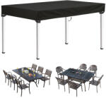  Husa mobila gradina 200x100x15 cm, Impermeabila, Oxford 420D, anti-UV, rezistenta la ploi, zapada si praf, neagra