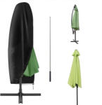 YuYo Husa de Protectie pentru Umbrela de Terasa YuYo, Neagra, 265 x 50 x 70 x 40 cm, Rezistenta la Apa si UV, cu Fermuar si Tija Telescopica