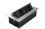 GTV Priza incastrabila dreptunghiulara 2xSCHUKO, 2xUSB, 1xRJ45, aluminiu (AE-PBSUR2GS-53)