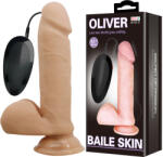 BAILE Oliver - Élethű vibráló dildó tapadókoronggal (20, 5 cm / 4, 4 cm)