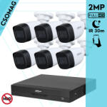 Dahua 6 cső kamerás analóg megfigyelőrendszer 2MP HD cső biztonsági kamera, 2.8 mm fix objektívvel (XVR5108HSI3-HACHFW1200C0280BS6-KOMPAKT-6)