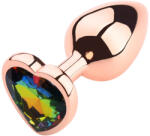 Erotikusjatek. hu Szív alakú, rozéarany anál dugó, nagy - 10 különböző gyémántszín - véletlenszerű, nem választható