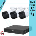 Dahua 3 cső kamerás analóg megfigyelőrendszer 2MP HD cső biztonsági kamera, 2.8 mm fix objektívvel (XVR5104HSI3-HACHFW1200C0280BS6-KOMPAKT-3)
