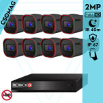 Provision-ISR 8 cső kamerás analóg megfigyelőrendszer 2MP HD Pro biztonsági kamera, variálható fókuszú objektív, 40m éjjellátás (SH8100A5N2LMMV2-I4320AVFG-KOMPAKT-8)