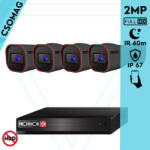 Provision-ISR 4 cső kamerás analóg megfigyelőrendszer 2MP HD Pro biztonsági kamera, variálható fókuszú objektív, 40m éjjellátás (SH4100A5N2L-I4320AVFG-KOMPAKT-4)