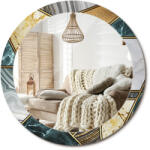  Kerek fali dekoratív tükör üveg keretben fi 80 cm Márvány stílus (010090550110300020897)