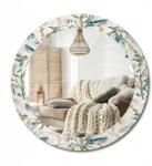  Függő tükör, üveg kerettel, 70cm, akvarell virágok, nyomott mintás (010090550100300072595)