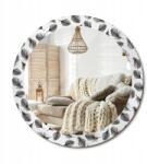  Fali tükör, 80cm átmérő, Tollak minta (010090550110300012787)