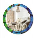  Dekoratív függő tükör nyomott mintával 80 cm Kék-zöld pillangó (010090550110300072581)