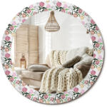  Kerek fali dekoratív tükör üveg keretben fi 70 cm Bazsarózsa rügyek (010090550100300010843)