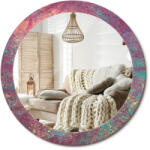  Modern dekoratív kerek tükör nyomott mintával 80 cm Színfesztivál (010090550110300072582)