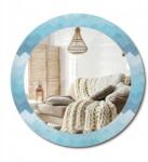  Dekoratív tükör, nyomott mintás, fi 70cm, Kék cipzáras (010090550100300030039)