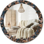  Fali tükör, 80cm, sötét trópusi levelek, 4mm, fém medálokkal (010090550110300072563)