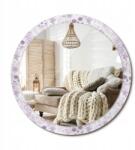  Kerek dekoratív tükör, Koponyák mintás, XXL 100cm, nyomott minta, üveg (010090550130300012549)