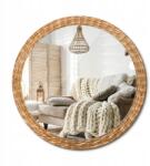  Kerek tükör, 100cm, fonott minta, üvegkerettel, 4mm vastag, fém rögzítéssel (010090550130300072567)