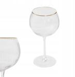 Homla Lynn borospohár, átlátszó, arany bevonattal, 550ml, üveg (237397)