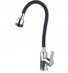 Maibang Konyhai csaptelep, flexibilis kifolyócső, 2 üzemmód, króm, fekete (K0157v2)