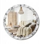  Kerek fali dekoratív tükör üveg keretben XXL 100 cm Pipacsok virágok (010090550130300010815)