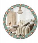  Dekoratív tükör, 90cm, pöttyös körök, üveg, nyomott minta (010090550120300072633)